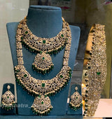 Victorian Polish AD Stones Bridal Set - Nakshatra Jewels