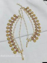 Premium Matt with Kempu Stones Ear Chains - Nakshatra Jewels