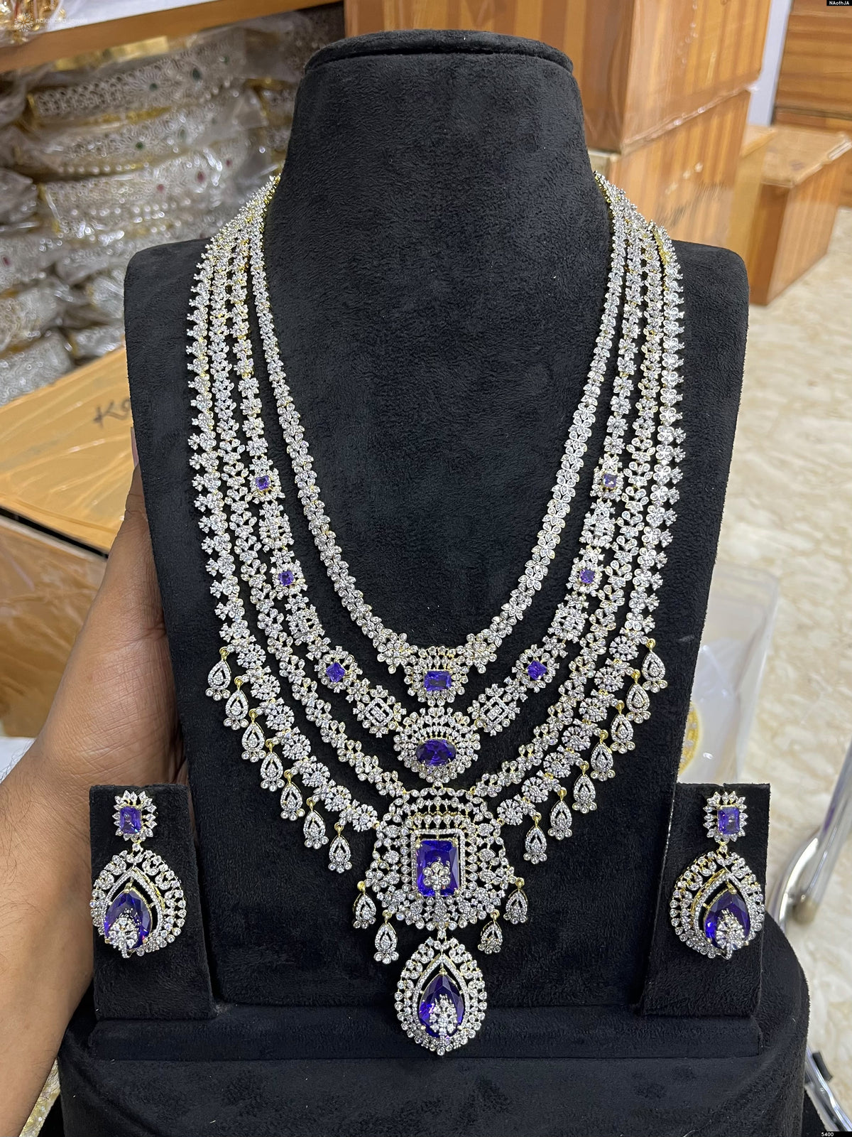 American Diamond Stones Bridal Haram