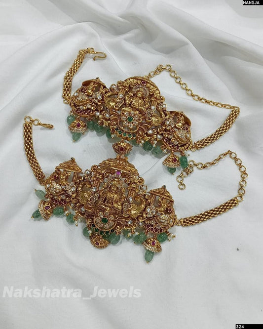 Nakshi Work with Jadau Kundan Stones Bridal Baju Band