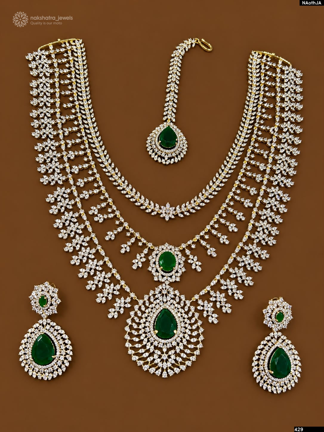 American Diamond Stones Bridal Layer Haram