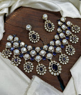 Mossianite and AD Stones Bridal Neck Set