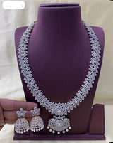 American Diamond Stones Bridal Haram - Nakshatra Jewels