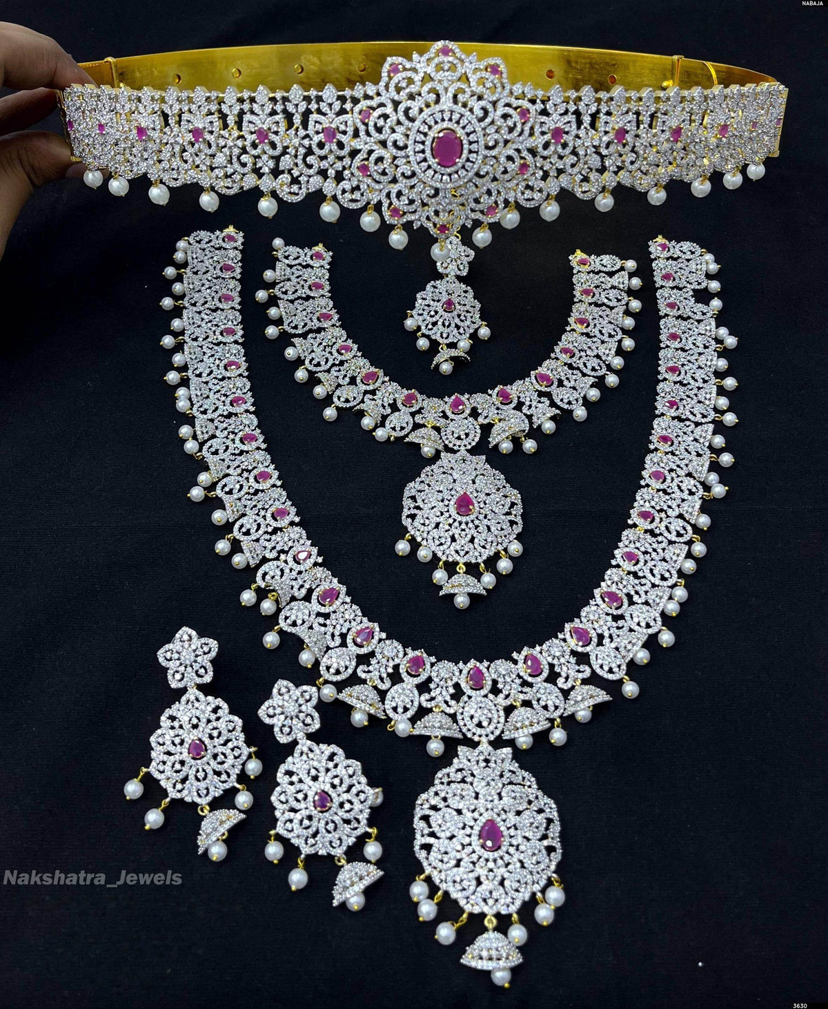 American Diamond Stones Bridal Set