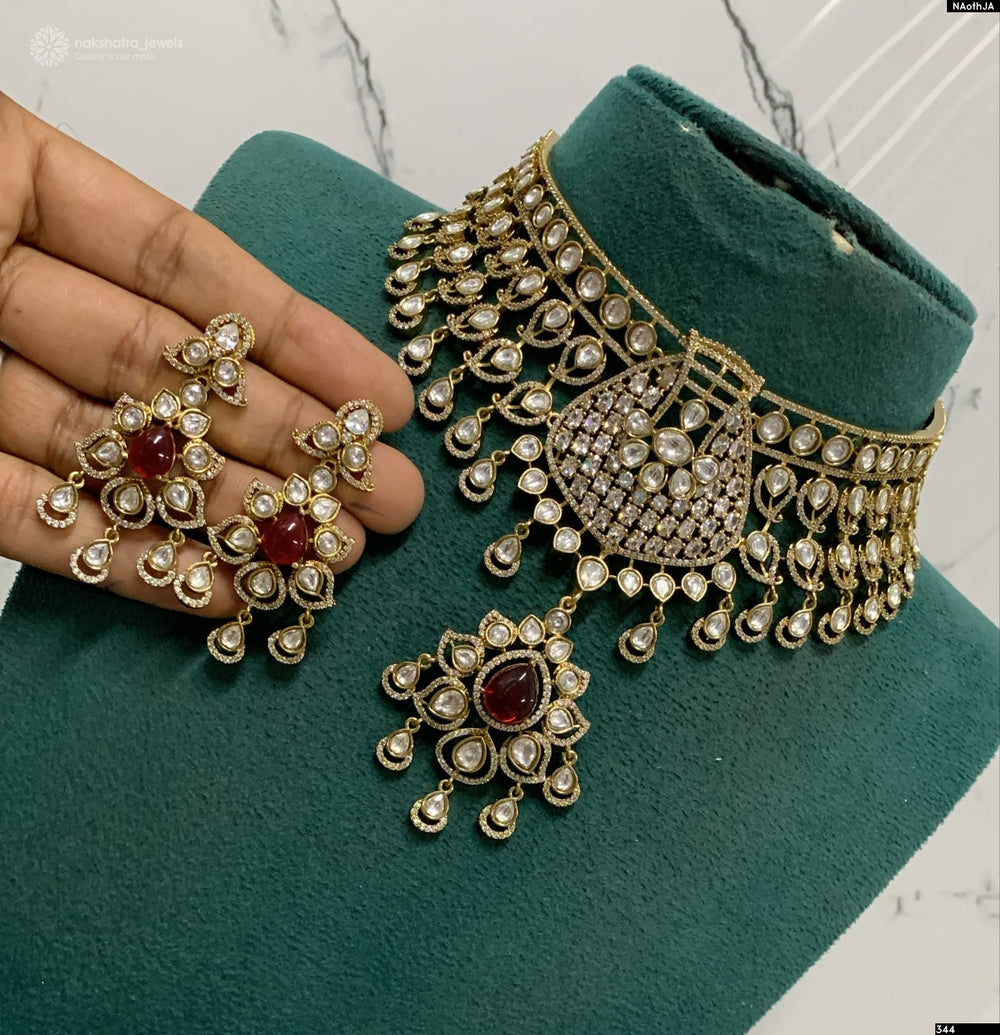 Victorian Polish AD Stones Choker