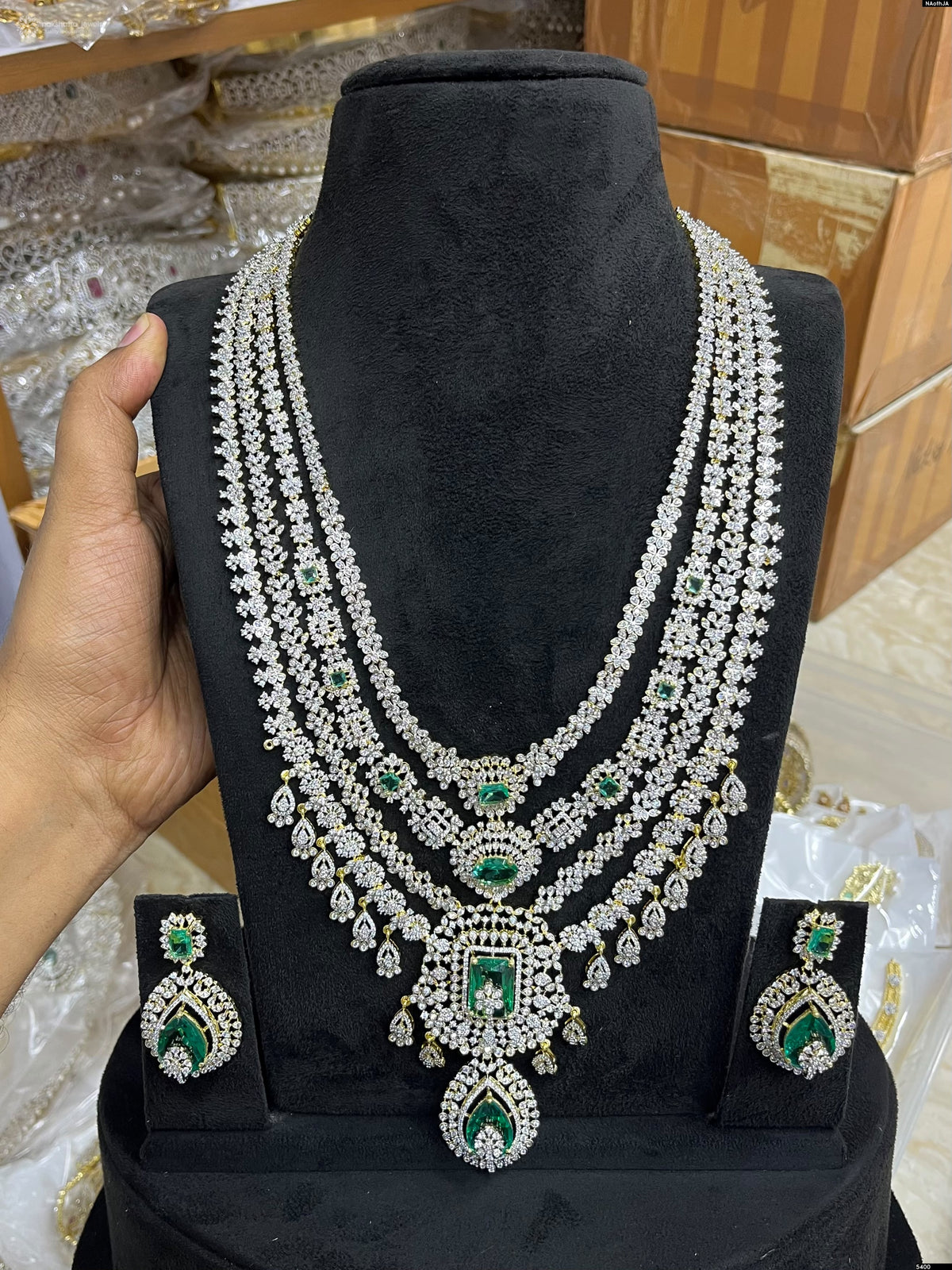 American Diamond Stones Bridal Haram