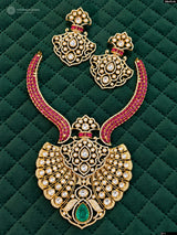 Victorian Polish AD Stones Bridal Neck Set