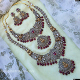 Victorian Polish AD Stones Bridal Combo Set - Nakshatra Jewels
