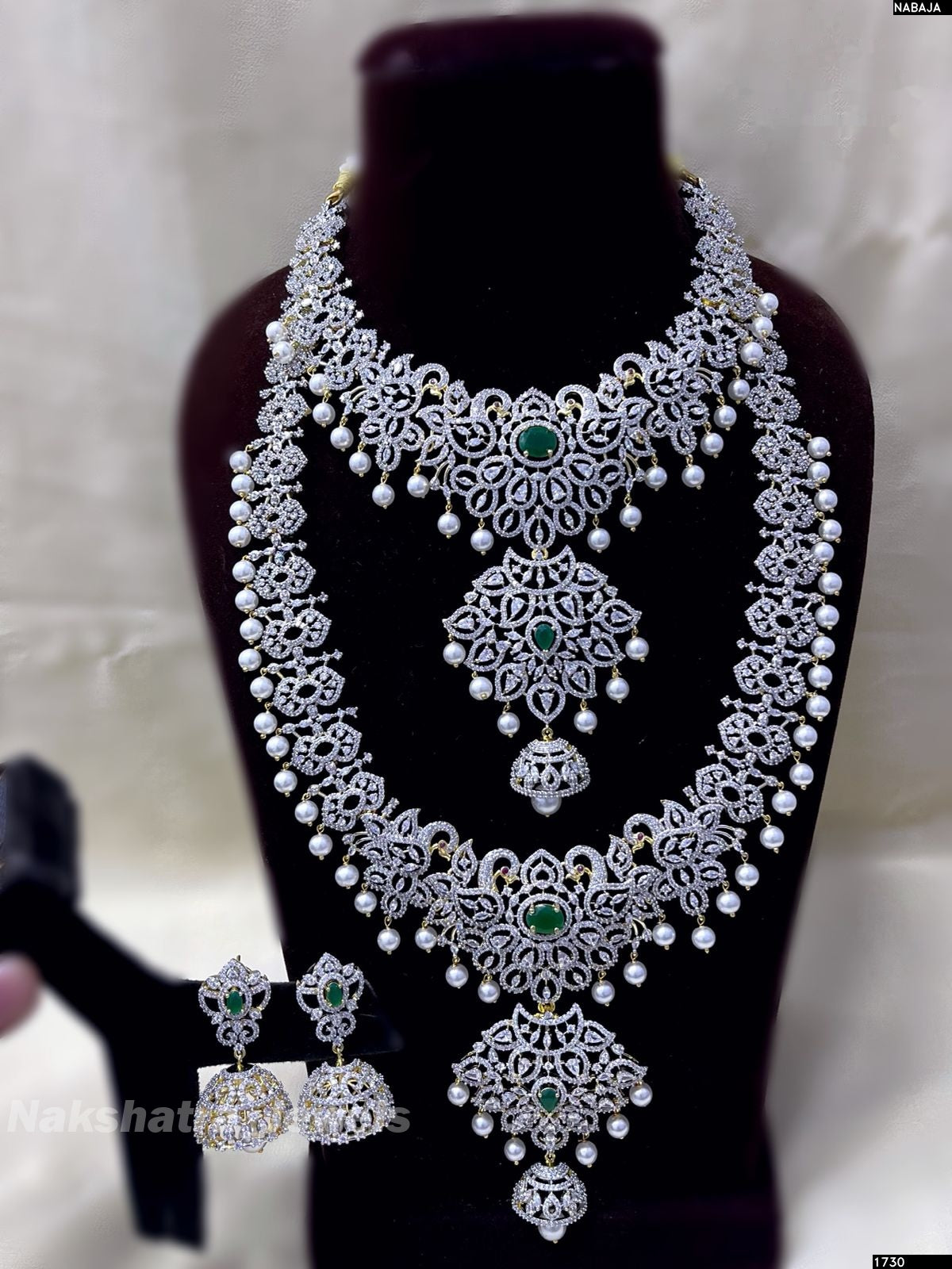 American Diamond Stones Bridal Combo Set