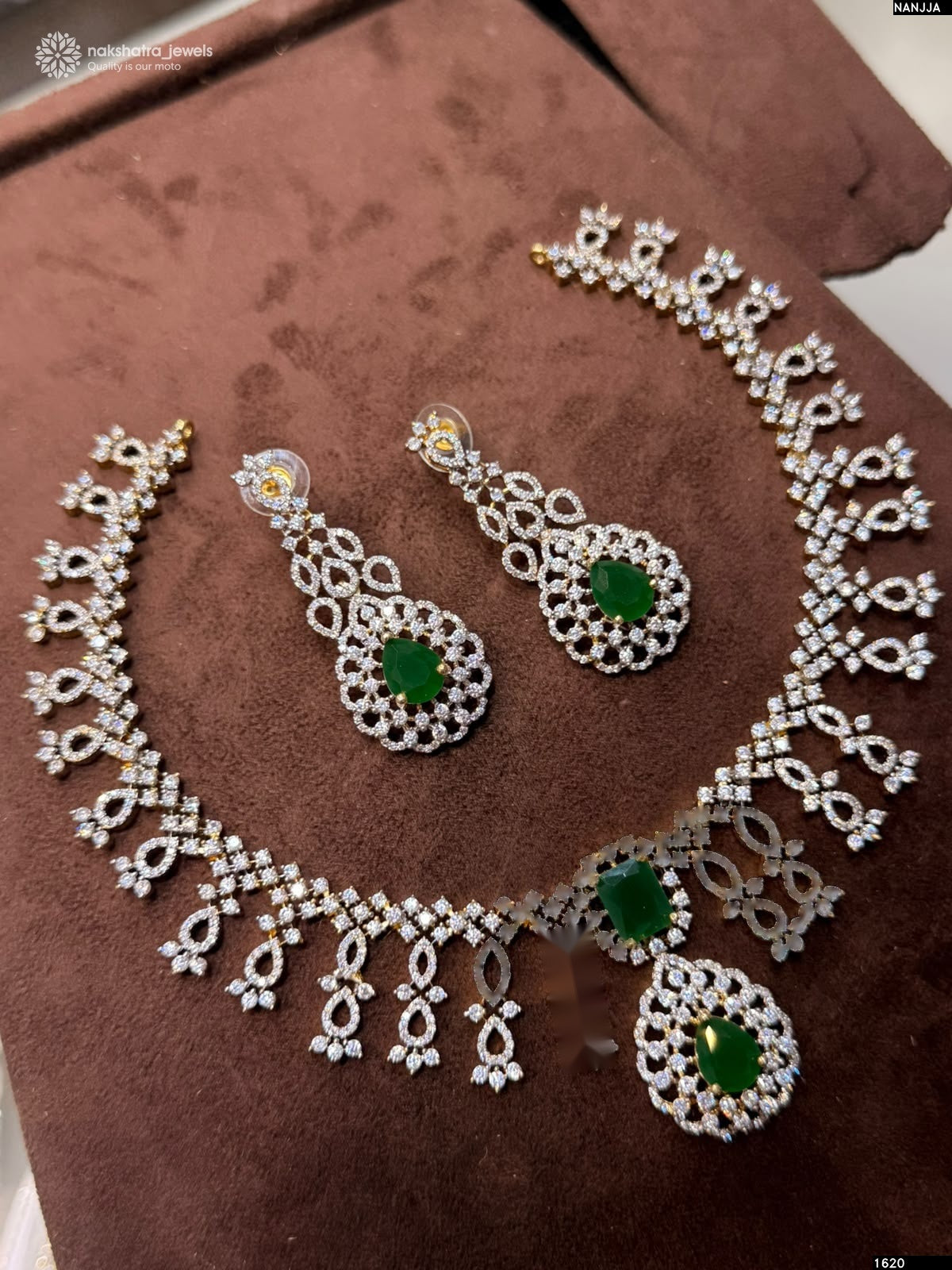 American Diamond Stones Necklace