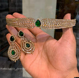 Victorian Polish AD Stones Choker - Nakshatra Jewels