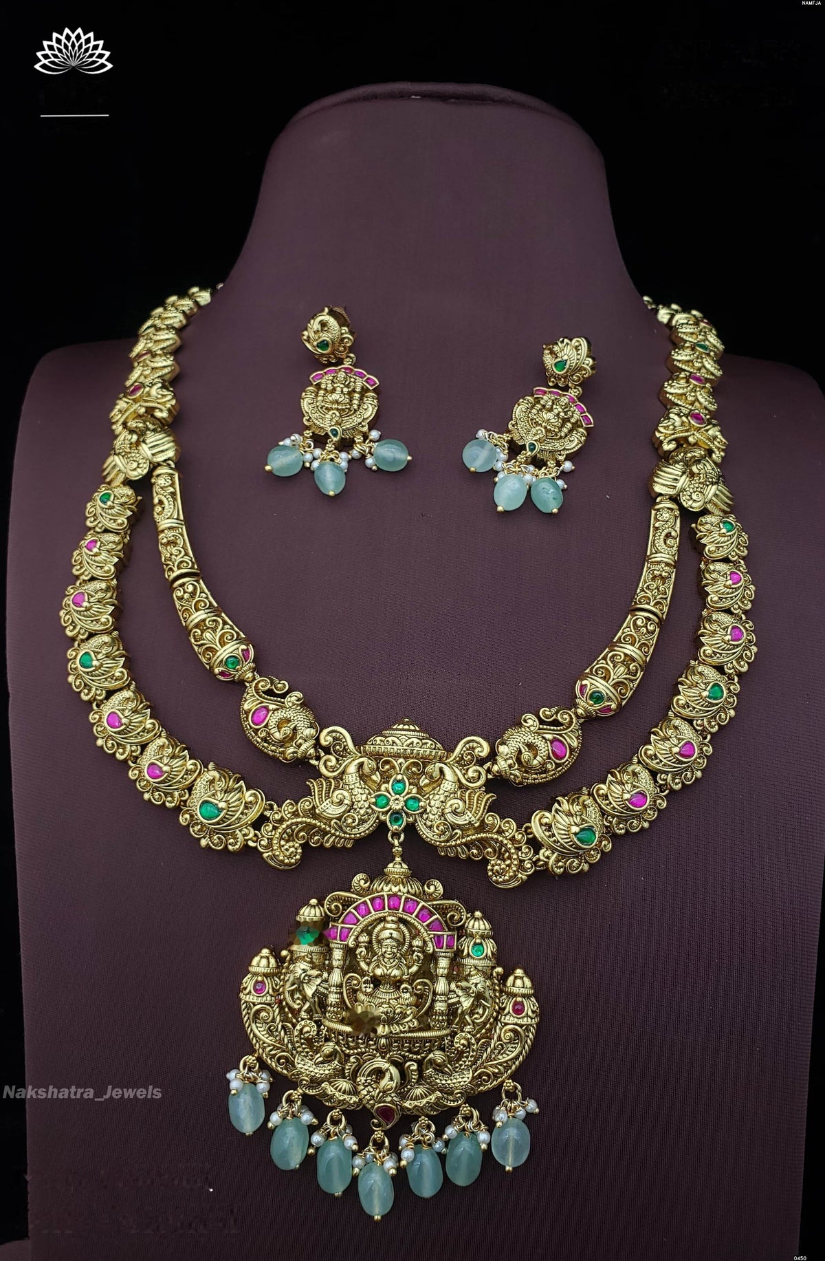 Nagasi Work with Jadau Kundan Stones Haram