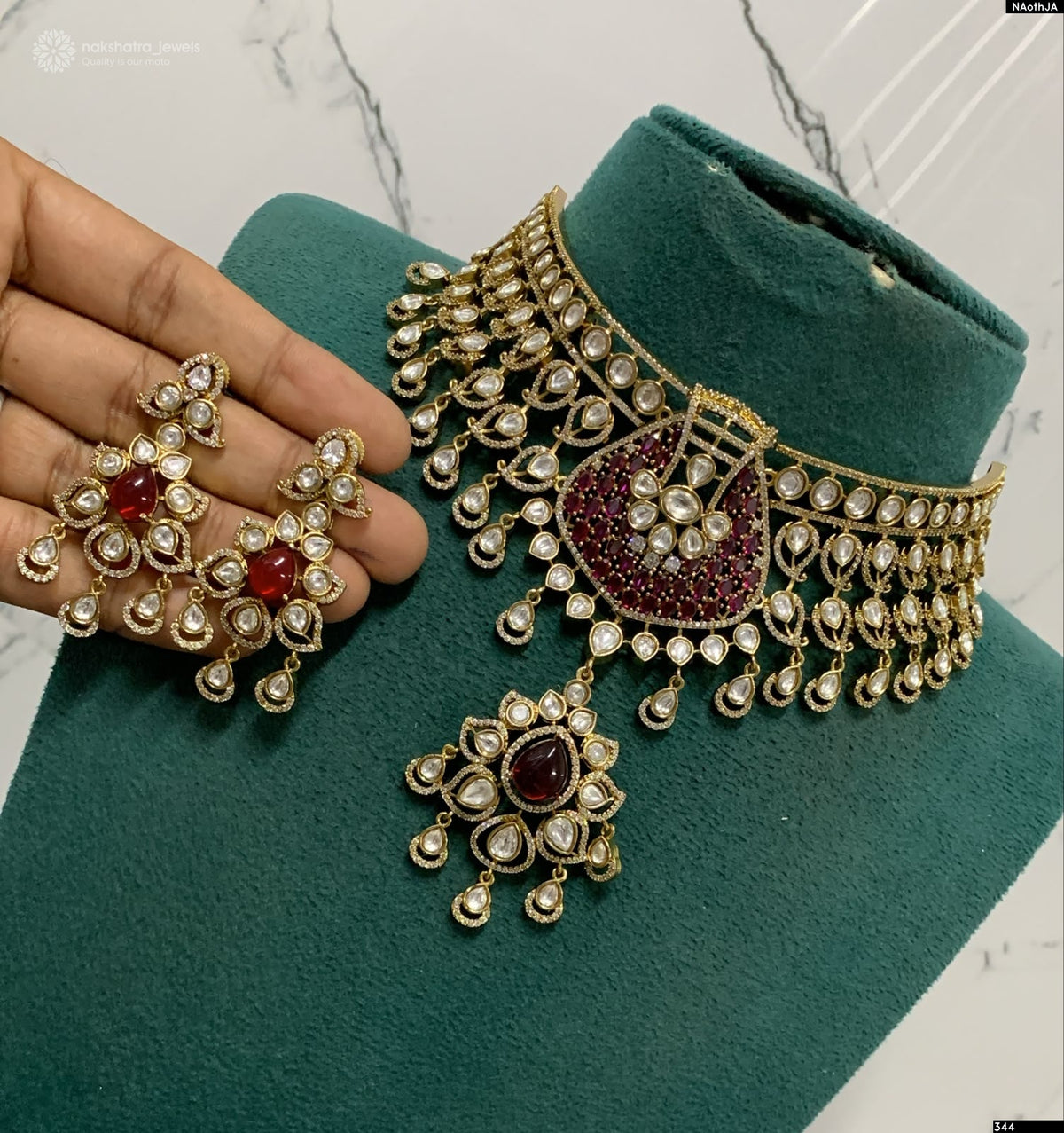Victorian Polish AD Stones Choker