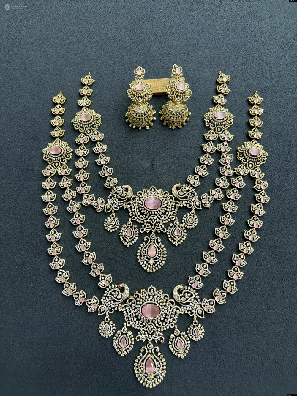 Victorian Polish with AD Stones Bridal Combo Set