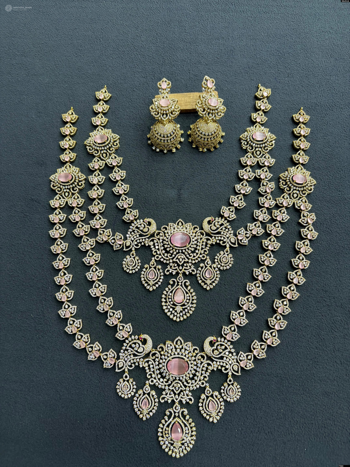 Victorian Polish with AD Stones Bridal Combo Set
