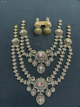 Victorian Polish with AD Stones Bridal Combo Set