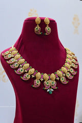 Jaadu Kundan Stones with Nagasi Work Necklace - Nakshatra Jewels