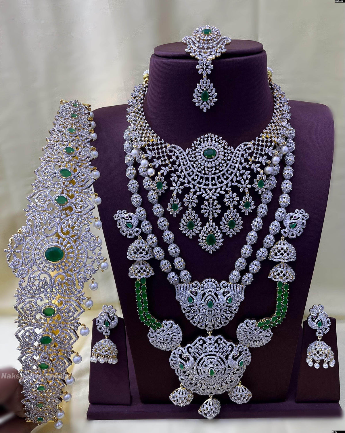 American Diamond Stones Bridal Set