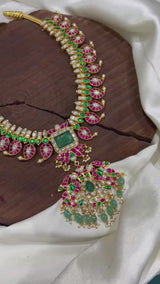 Jaadu Kundan Stones Bridal Medium Haram