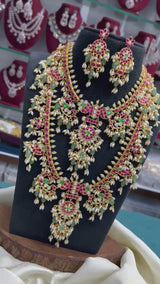 Jaadu Kundan Stones Bridal Guttapusal Combo Set