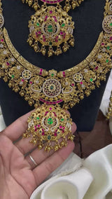 Nakshi Work with Kundan Stones Bridal Combo Set